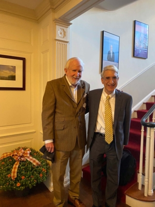 Salovey and Mr. Rosenfeld posing together.