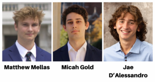 Intramurals Secretaries Matthew Melias, Micah Gold, and Jae D'Alessandro