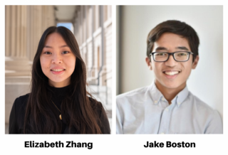 Webmasters Elizabeth Zhang and Jake Boston